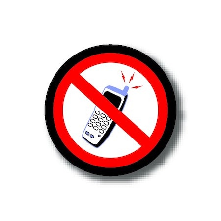 Ergomat 16in CIRCLE SIGNS - No Cell Phone DSV-SIGN 256 #0206 -UEN